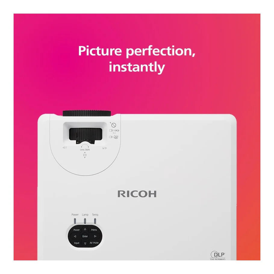 Ricoh PJ WXL5860 4700 ANSI Lumens DLP Compact Laser Projector White - iDesign Communications