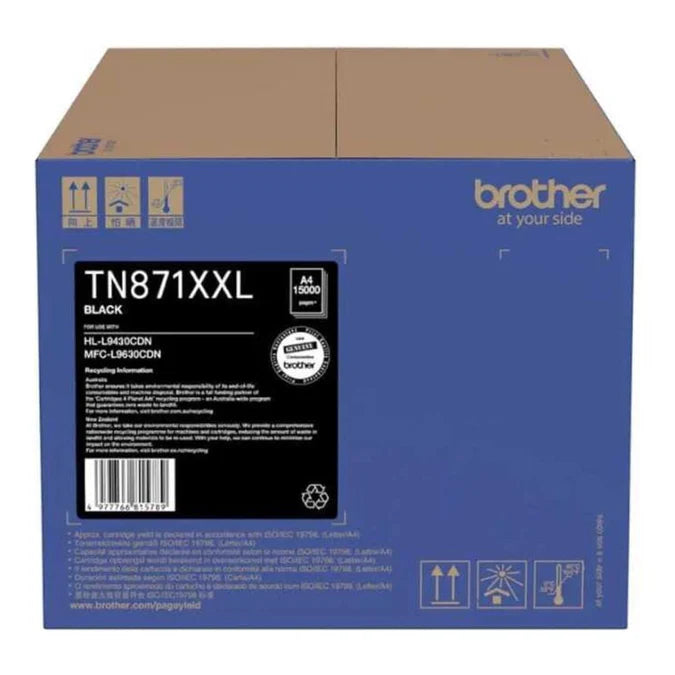 Brother 871XXLBK High Yield Black Toner Cartridge - iDesign Communications