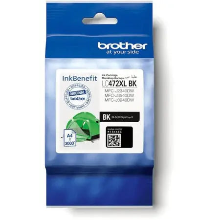 Brother LC472XL-BK Black High Yield Ink Cartridge Original - iDesign Communications