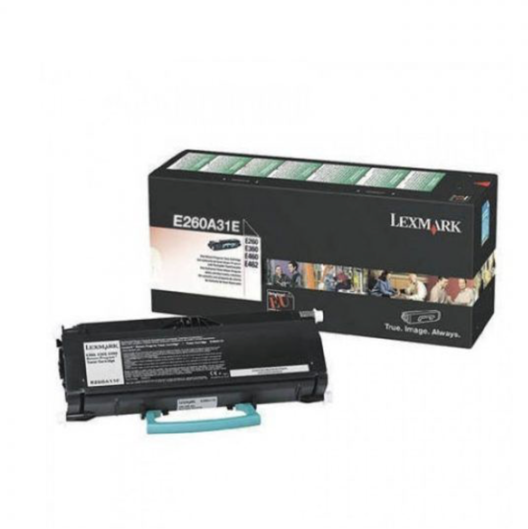 Lexmark E260A31E Black Toner Cartridge 3,500 Pages Original - iDesign Communications