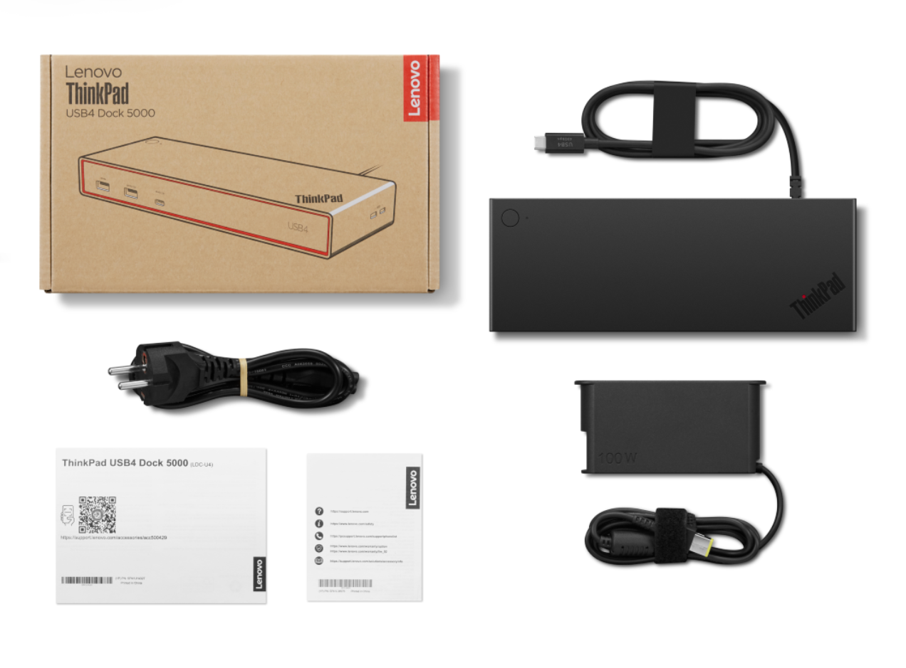 Lenovo ThinkPad 5000 USB4 Docking Station with 100W Adapter