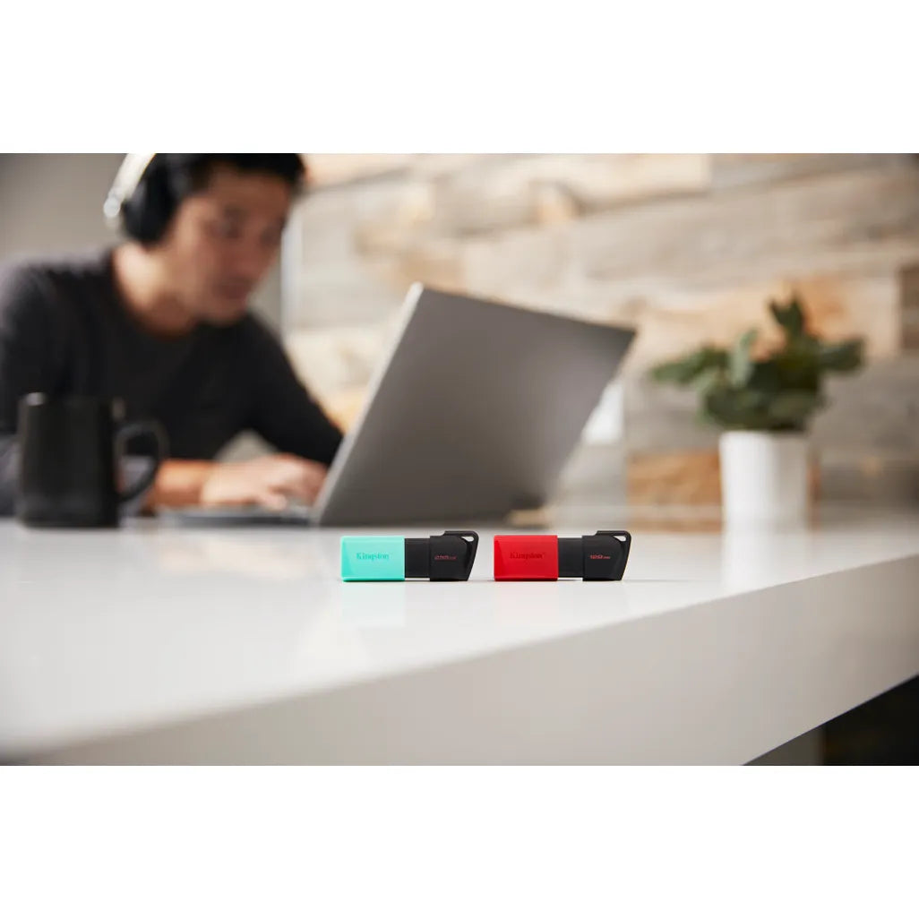 Kingston DataTraveler Exodia M USB Flash Drive 64 GB USB Type-A Black Blue - iDesign Communications
