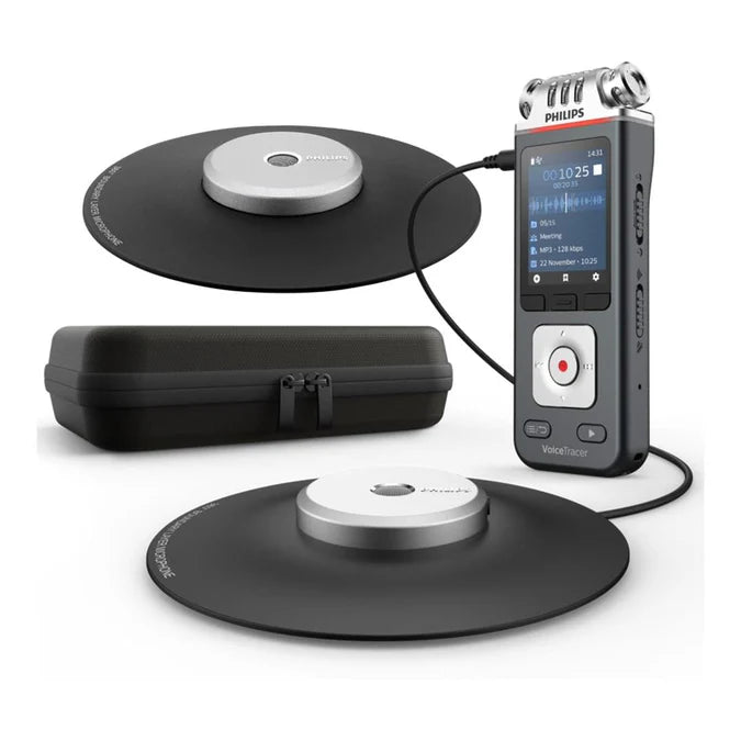 Philips DVT8115B Meeting Recorder with 2x Boundry Microphones - iDesign Communications