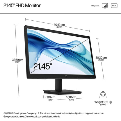 HP Series 3 Pro 322pv 21.45-inch 1920 x 1080p FHD 16:9 100Hz 5ms LED VA Monitor - iDesign Communications