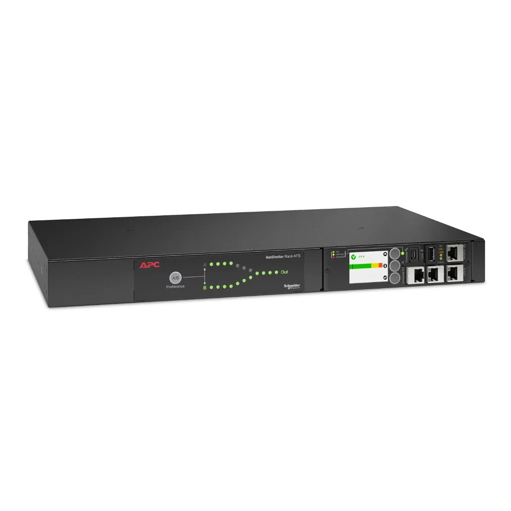 APC AP4421A Netshelter 1U 10A 230V C14 in C13 Out Automatic Transfer Switch - iDesign Communications