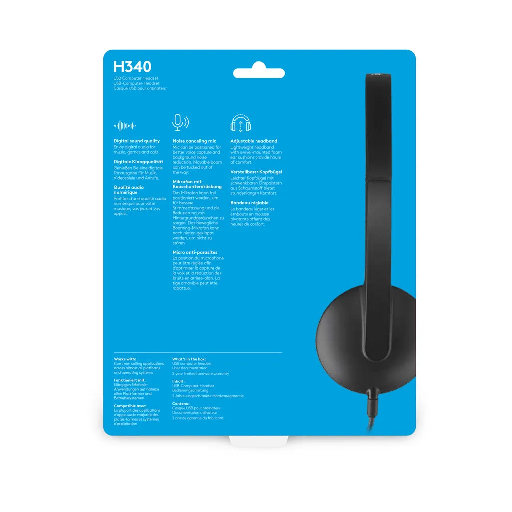 Logitech H340 Wired Headset - iDesign Communications