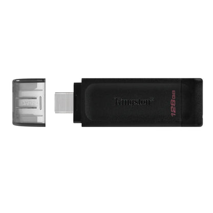 Kingston DataTraveler 70 USB Flash Drive 128 GB USB Type-C 3.2 Gen 1 Black - iDesign Communications