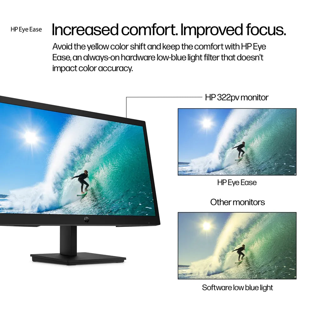 HP Series 3 Pro 322pv 21.45-inch 1920 x 1080p FHD 16:9 100Hz 5ms LED VA Monitor - iDesign Communications