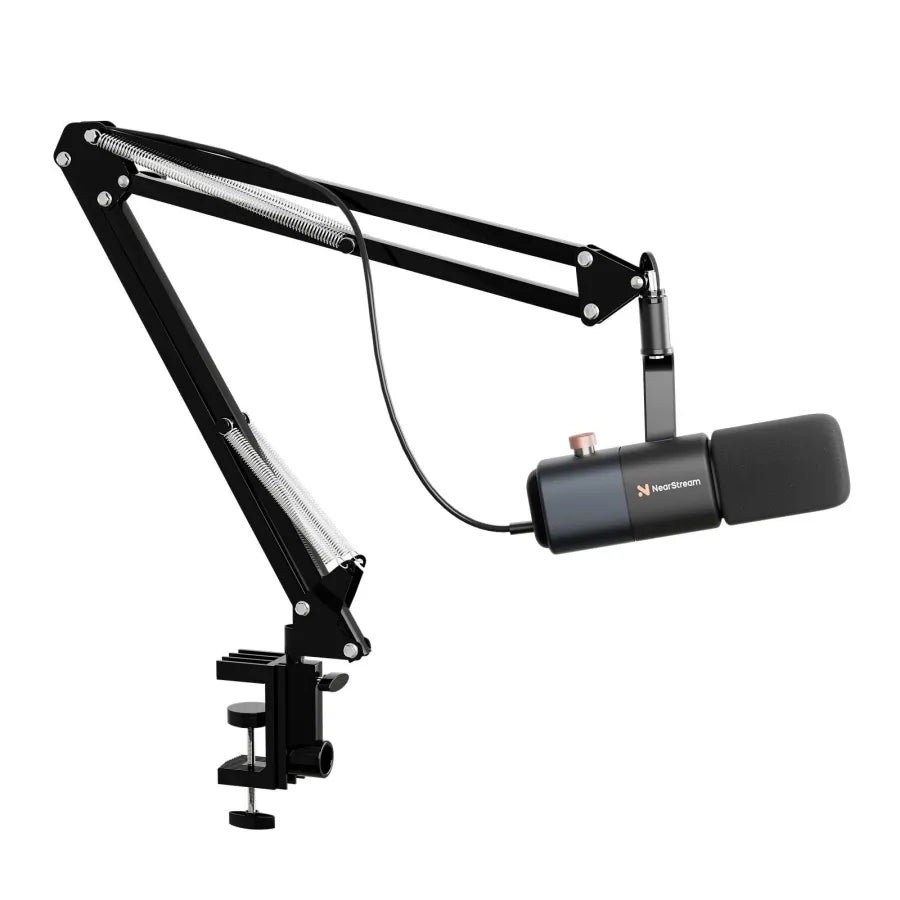 NearStream AM10X-P: AI Noise-Canceling USB&XLR Dynamic Micphone Boom Arm Kit - iDesign Communications