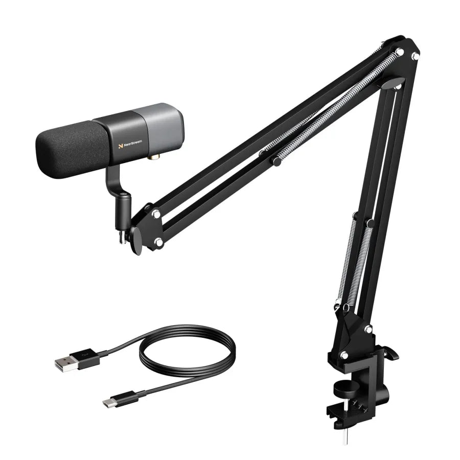 NearStream AM20X: AI Noise-Canceling USB&XLR Condenser Microphone Boom Arm Kit - iDesign Communications