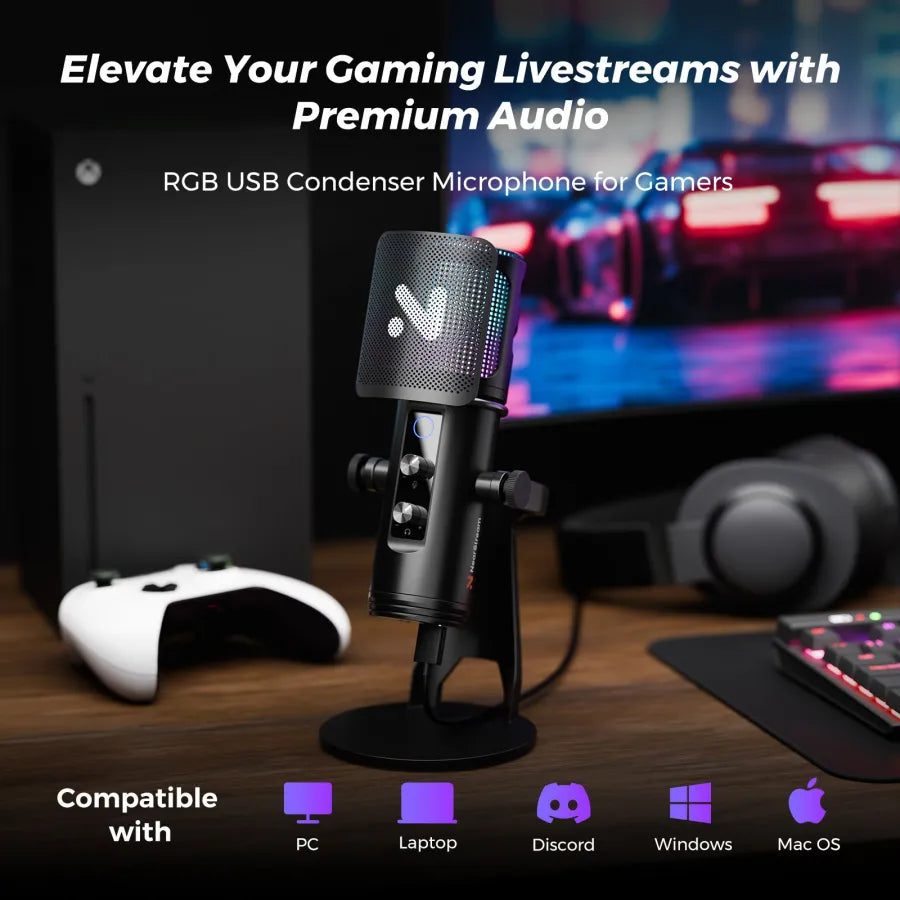 NearStream AM35U: AI Noise-Canceling USB Condenser Microphone - iDesign Communications