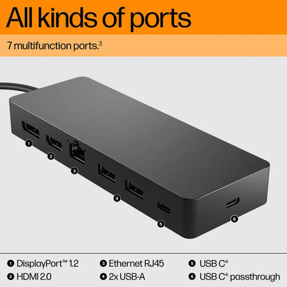 HP 7-in-1 to Type-C USB Hub with Notebook Charger Bundle - iDesign Communications
