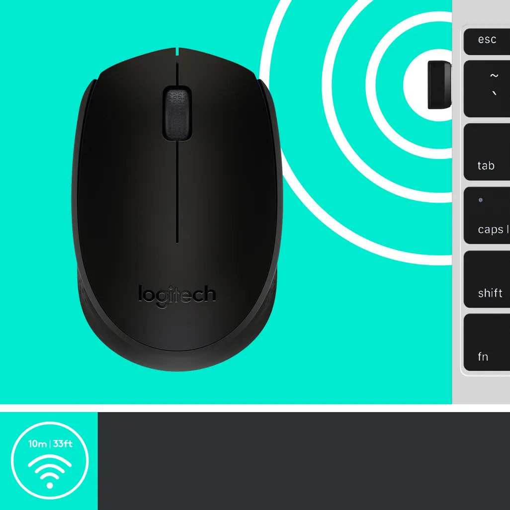 Logitech M171 Mouse 2.4Ghz Grey Black - iDesign Communications