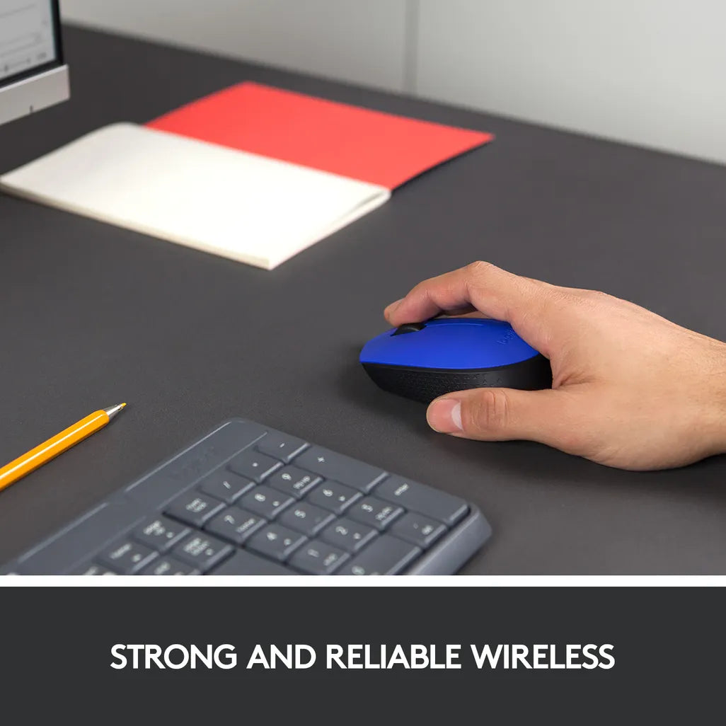 Logitech M171 Wireless Mouse Blue and Black - iDesign Communications
