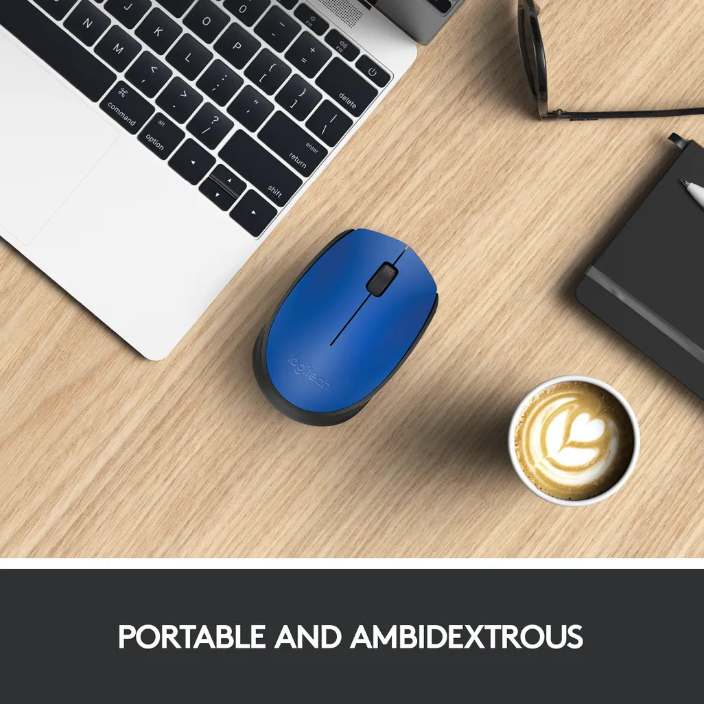 Logitech M171 Wireless Mouse Blue and Black - iDesign Communications