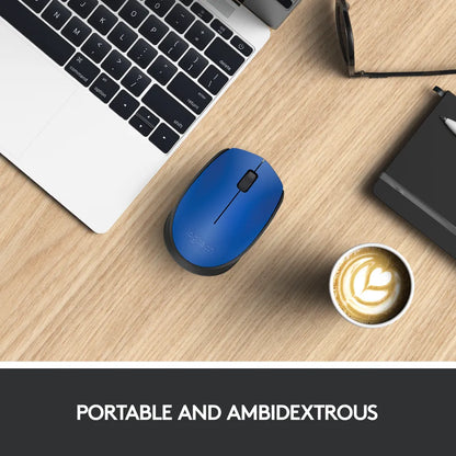 Logitech M171 Wireless Mouse Blue and Black - iDesign Communications
