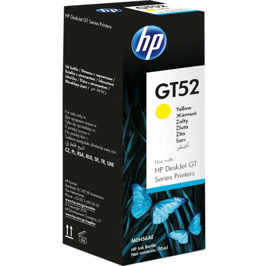 HP GT52 Yellow Printer Ink Bottle Original - iDesign Communications