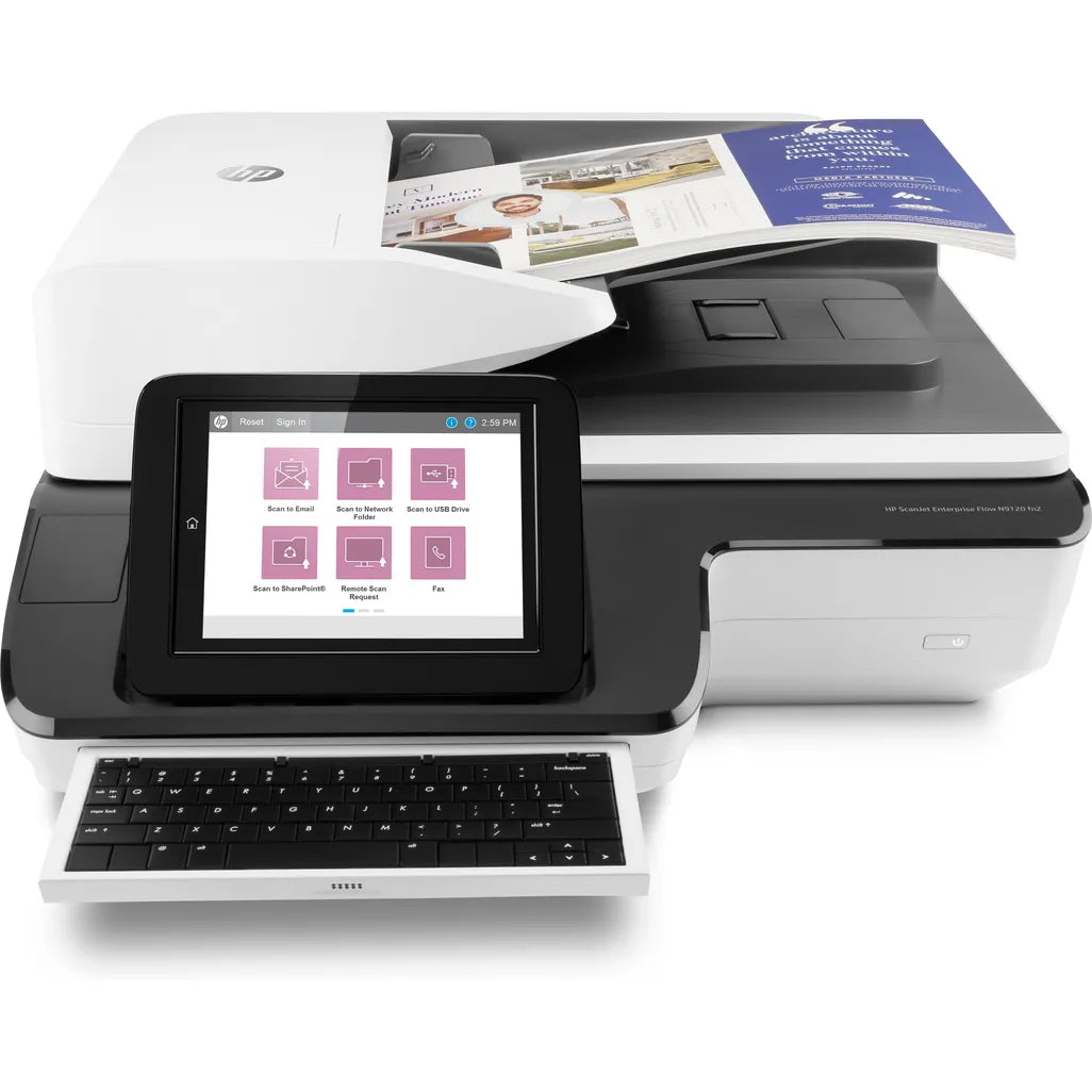 HP ScanJet Enterprise Flow N9120 fn2 Up To 120 ppm 600 x 600 dpi A3 Flatbed and ADF Scanner - iDesign Communications