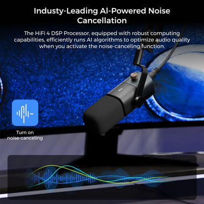 NearStream AM10X-P: AI Noise-Canceling USB&XLR Dynamic Micphone Boom Arm Kit - iDesign Communications