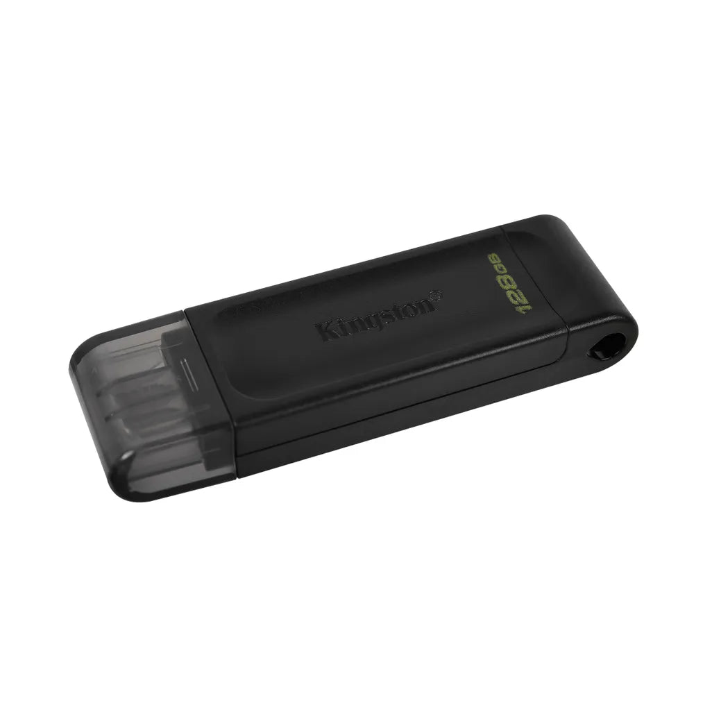 Kingston DataTraveler 70 USB Flash Drive 128 GB USB Type-C 3.2 Gen 1 Black - iDesign Communications