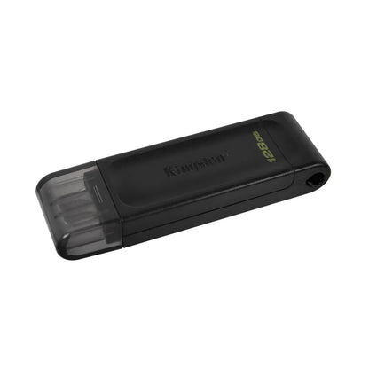 Kingston DataTraveler 70 USB Flash Drive 128 GB USB Type-C 3.2 Gen 1 Black - iDesign Communications