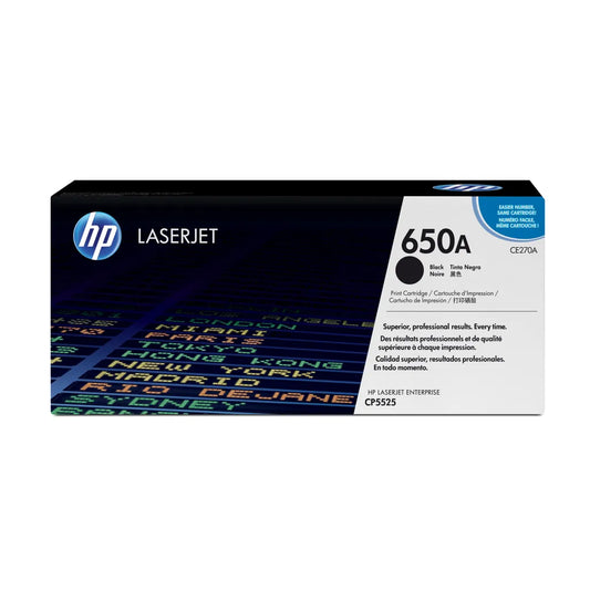 HP 650A Black Toner Cartridge 13,500 Pages Original - iDesign Communications