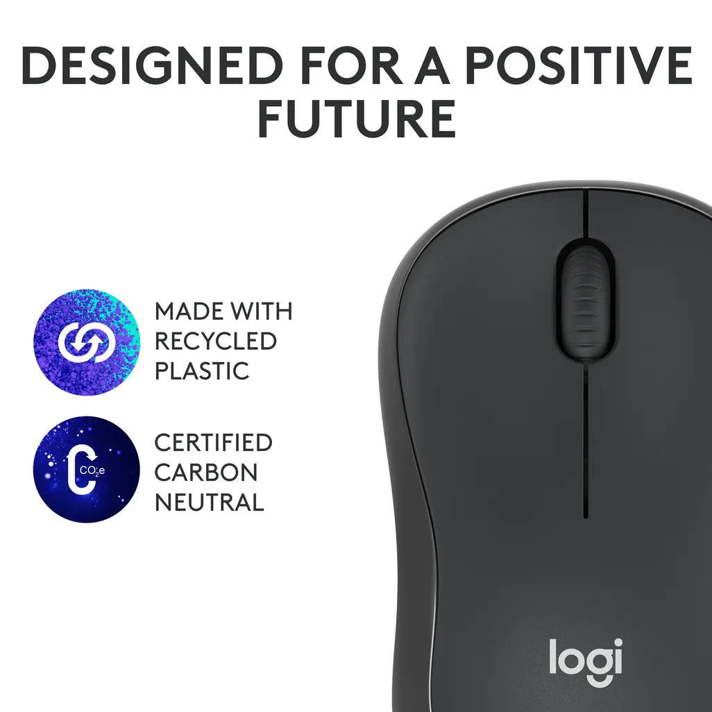 Logitech M240 Silent Bluetooth Ambidextrous Mouse Black - iDesign Communications