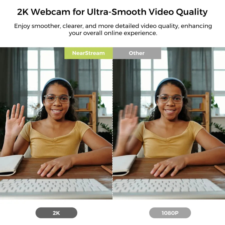 NearStream V02AF:1080P FHD AI Noise-Canceling Webcam - iDesign Communications