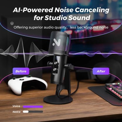 NearStream AM35U: AI Noise-Canceling USB Condenser Microphone - iDesign Communications