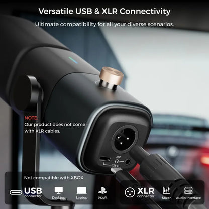 NearStream AM10X-P: AI Noise-Canceling USB&XLR Dynamic Micphone Boom Arm Kit - iDesign Communications