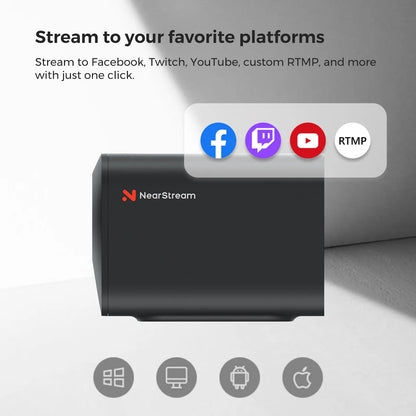 NearStream M46: 4K AI Noise-Canceling Wireless Streaming Camera - iDesign Communications