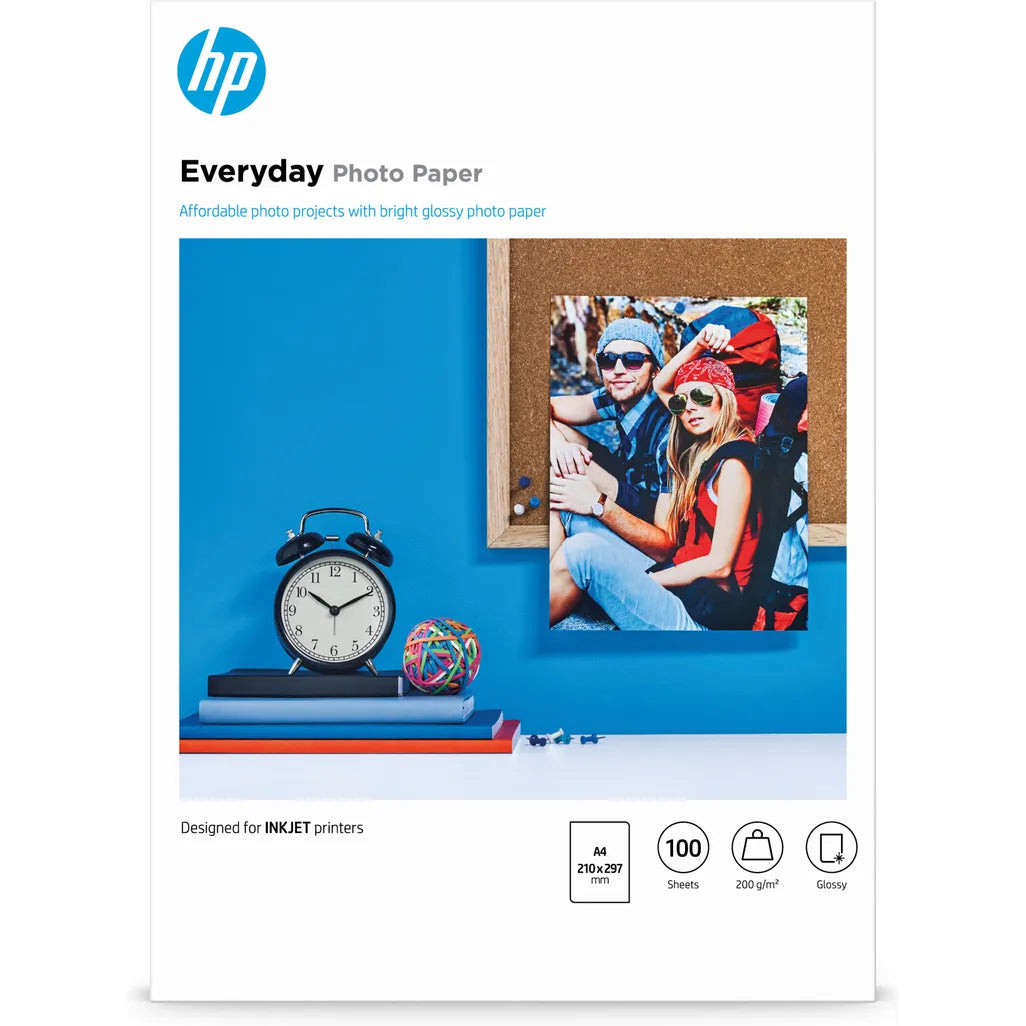 HP Everyday Glossy Photo Paper - 100 Sheets A4 200gsm - iDesign Communications
