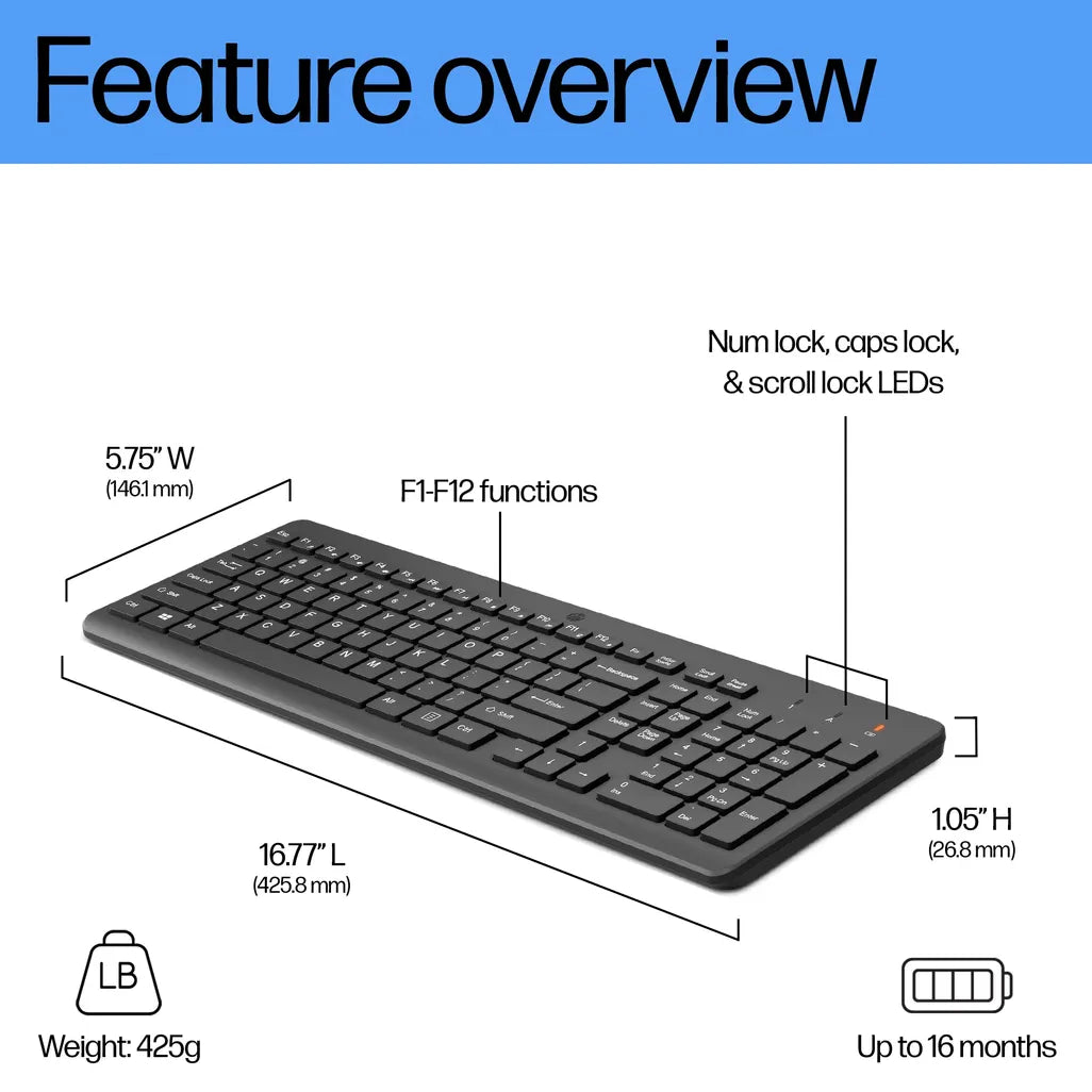 HP 225 Wireless Keyboard - iDesign Communications