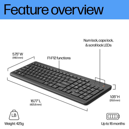 HP 225 Wireless Keyboard - iDesign Communications