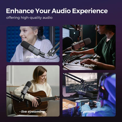 NearStream AM20X: AI Noise-Canceling USB&XLR Condenser Microphone Boom Arm Kit - iDesign Communications