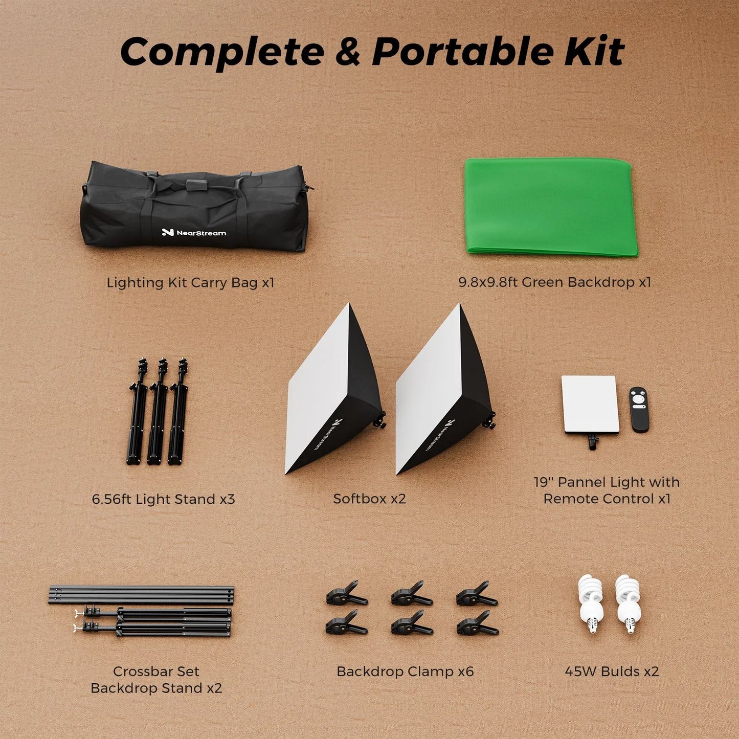 NearStream VK40: Professional Photography Lighting Kit - iDesign Communications