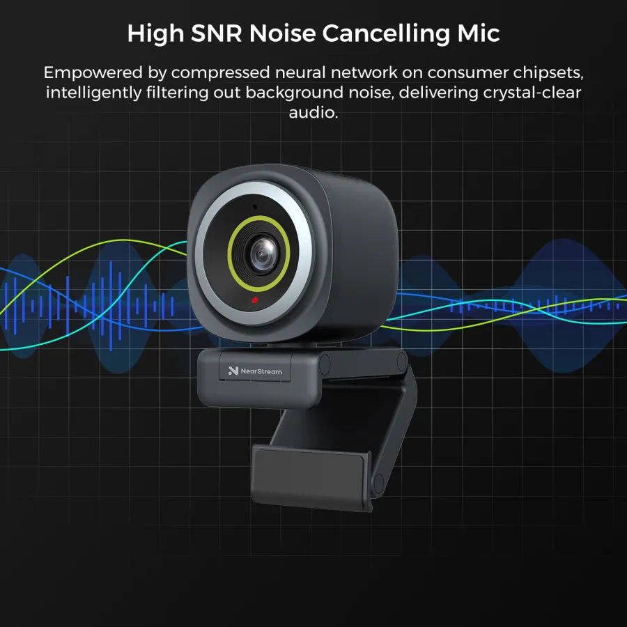 NearStream V08AF: 4K AI Noise-Canceling & AI Framing Webcam - iDesign Communications