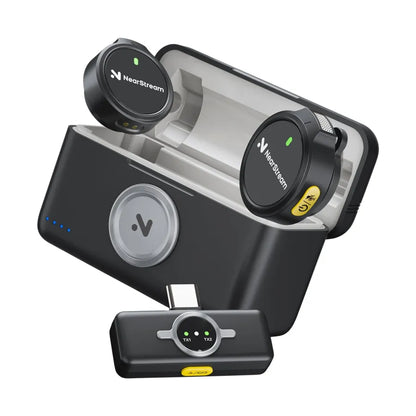 NearStream AWM25T: AI Noise-Canceling  Lavalier Wireless Microphone Kit - iDesign Communications