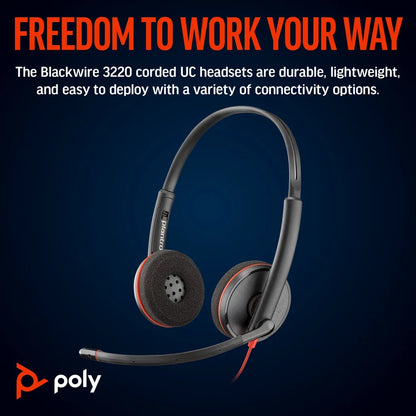 Poly Blackwire 3225 Stereo USB-C Headset - iDesign Communications