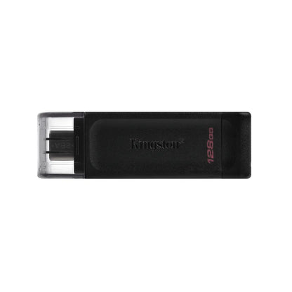 Kingston DataTraveler 70 USB Flash Drive 128 GB USB Type-C 3.2 Gen 1 Black - iDesign Communications