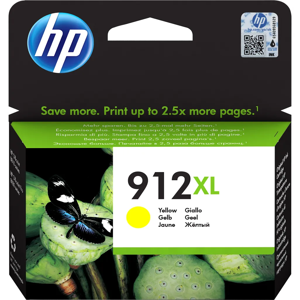 HP 912XL Yellow High Yield Printer Ink Cartridge Original - iDesign Communications