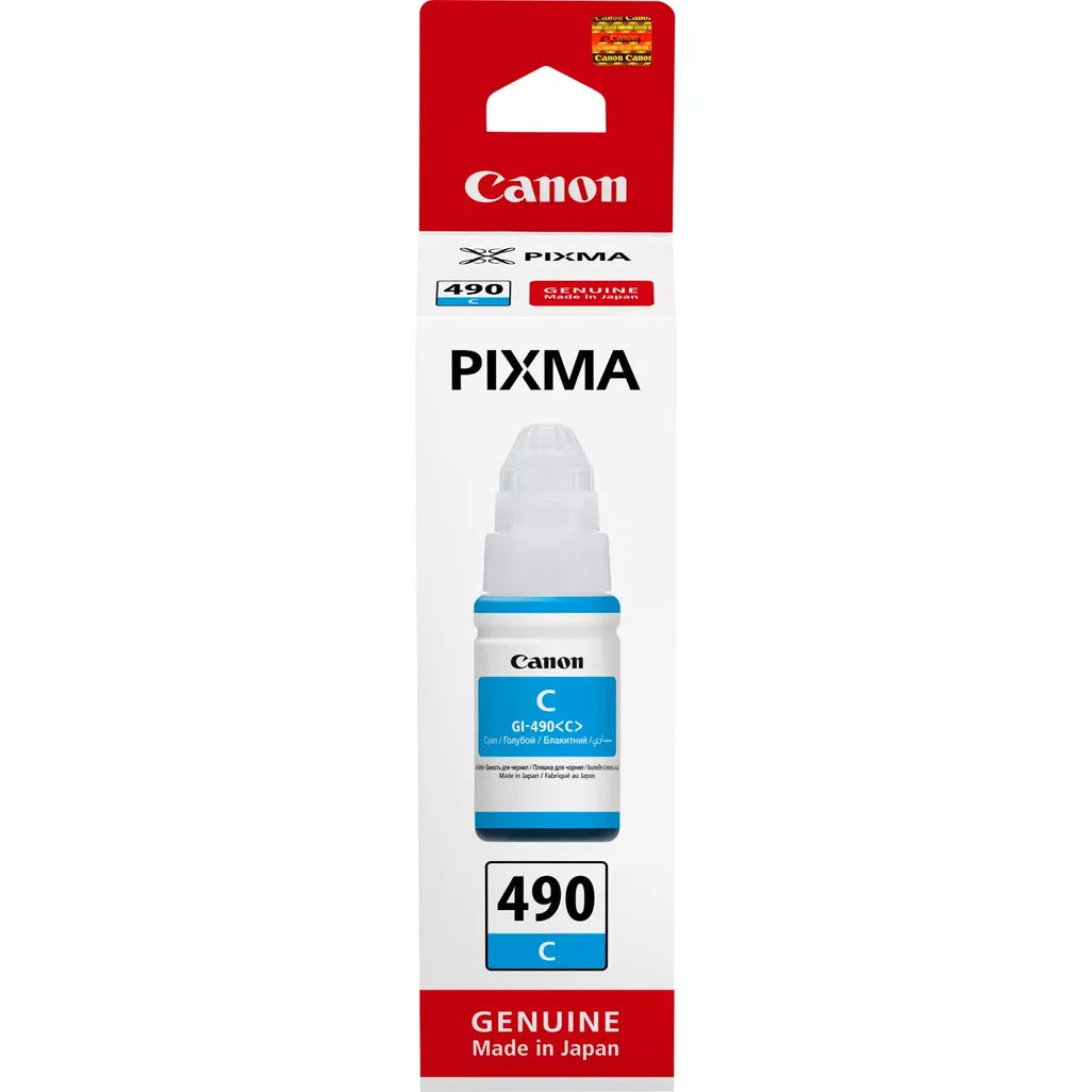 Canon GI-490C Cyan Printer Ink Cartridge Original - iDesign Communications