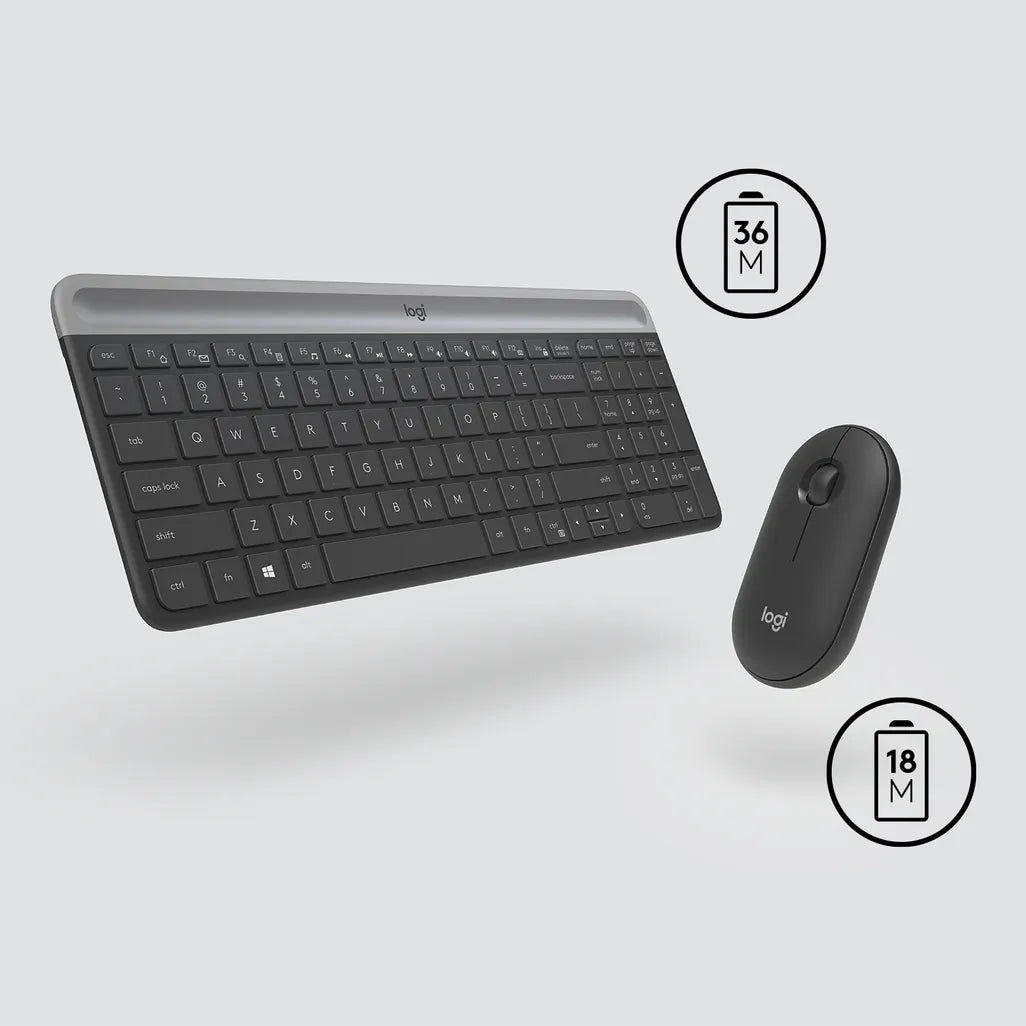 Logitech MK470 Slim Wireless Keyboard and Mouse Combo - Graphite - iDesign Communications