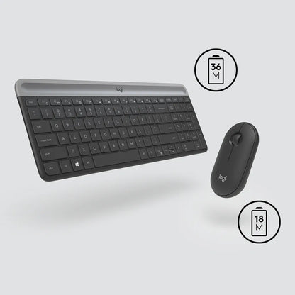 Logitech MK470 Slim Wireless Keyboard and Mouse Combo - Graphite - iDesign Communications