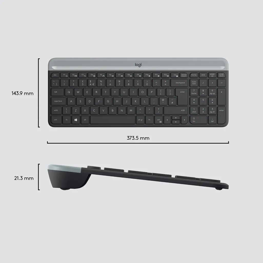Logitech MK470 Slim Wireless Keyboard and Mouse Combo - Graphite - iDesign Communications