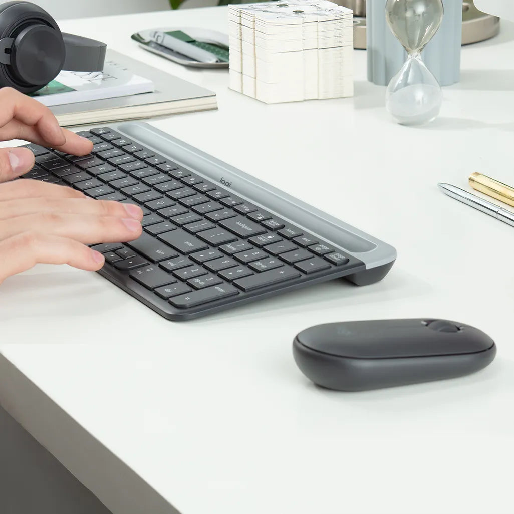 Logitech MK470 Slim Wireless Keyboard and Mouse Combo - Graphite - iDesign Communications