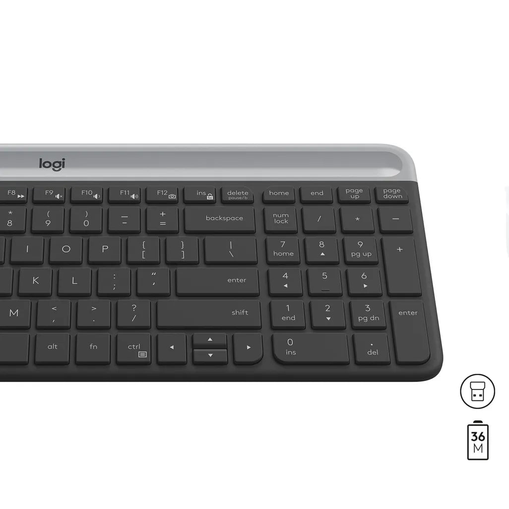 Logitech MK470 Slim Wireless Keyboard and Mouse Combo - Graphite - iDesign Communications