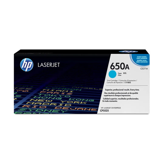 HP 650A Cyan Toner Cartridge 15,000 Pages Original - iDesign Communications