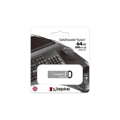 Kingston DataTraveler Kyson USB Flash Drive 64 GB USB Type-A 3.2 Gen 1 Silver - iDesign Communications