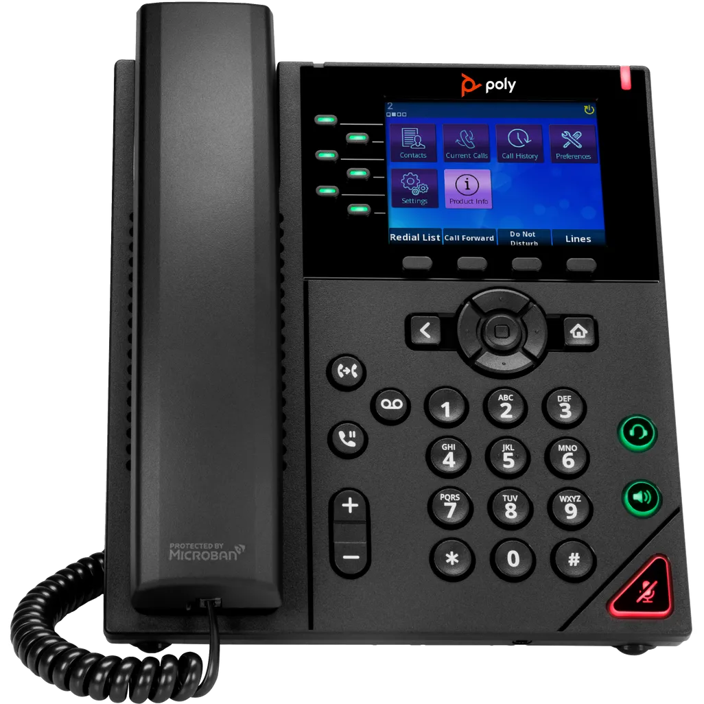 Poly OBi VVX 350 6-Line IP Phone and PoE-enabled - iDesign Communications